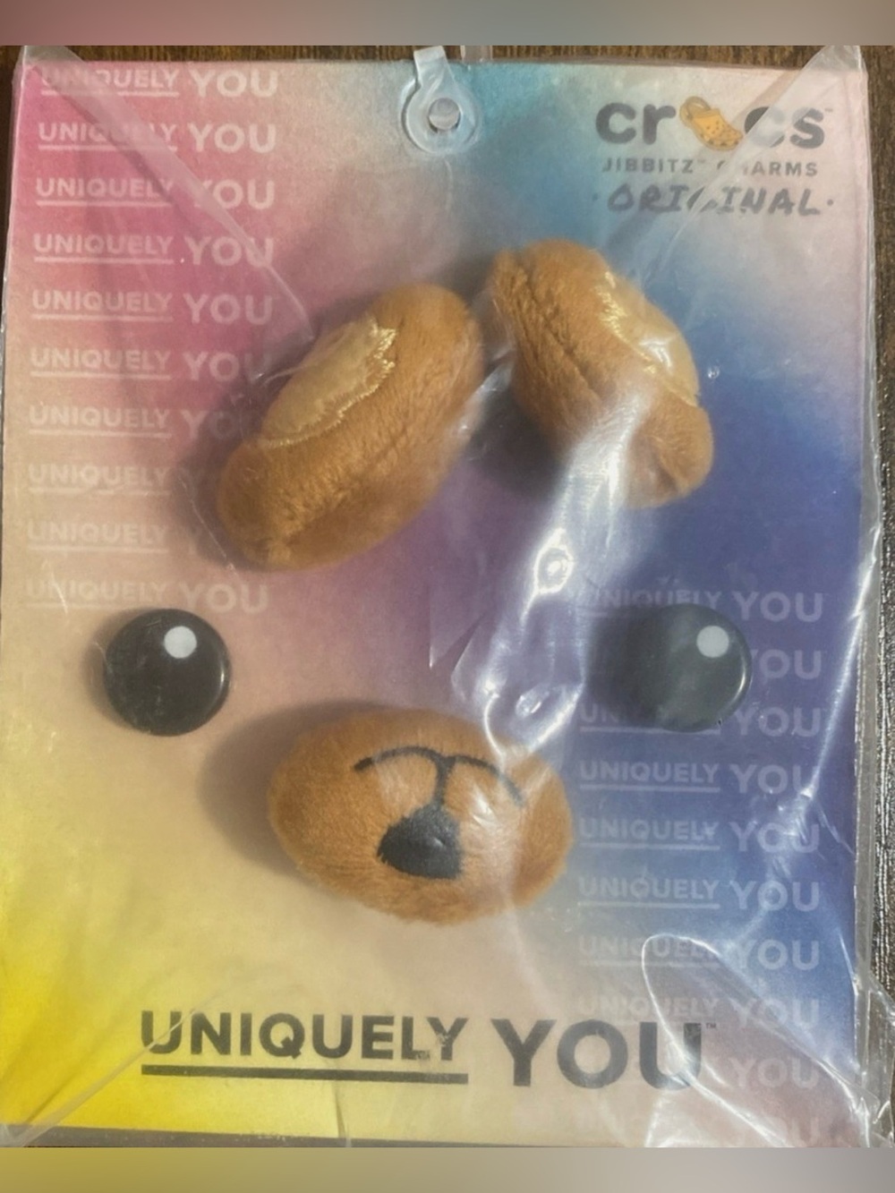 Uniquely You Crocs Jibbitz Charms Make Your Own Teddy 5 Pack Plush Bear Brown #1